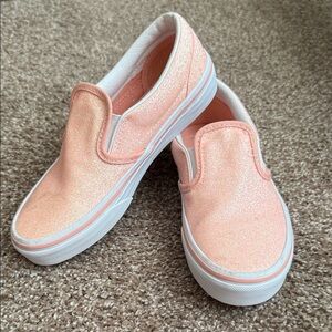 Vans Glitter Peach Kids Slip-On Sneakers